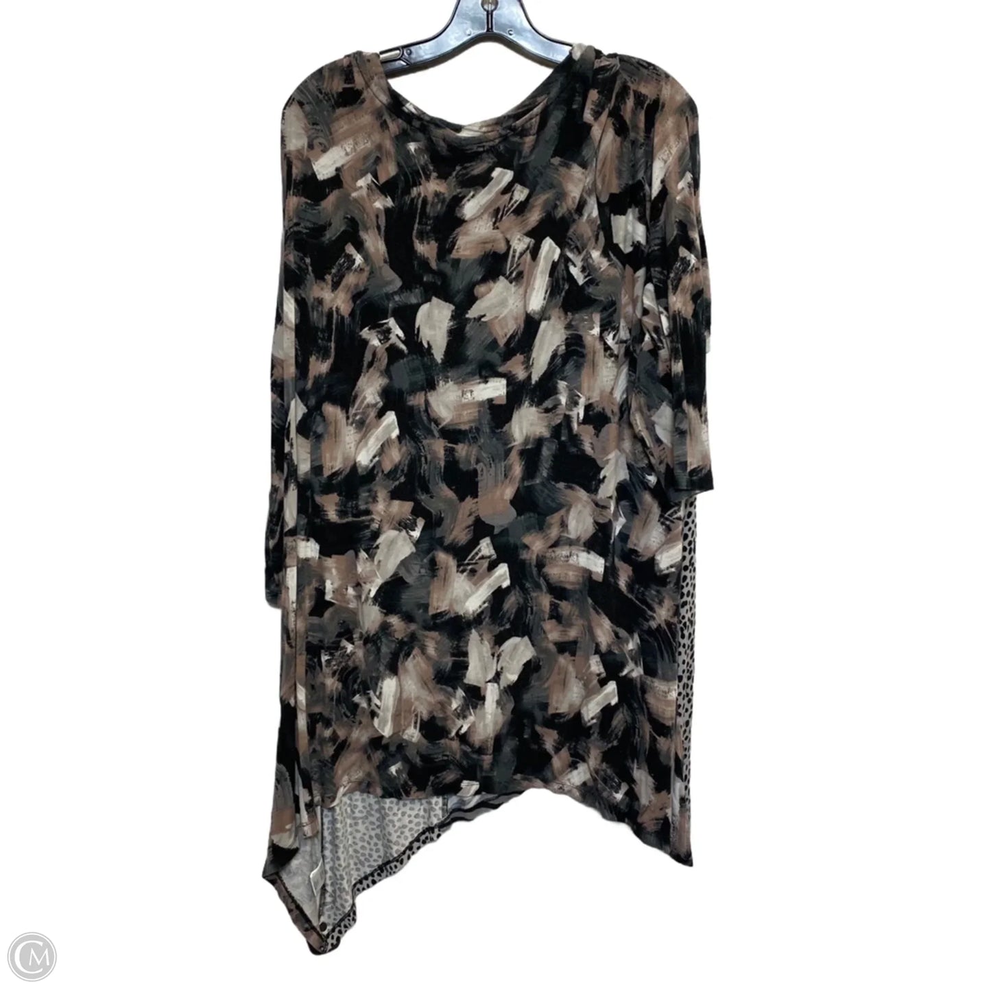 Top Long Sleeve By Logo In Grey, Size: 2x