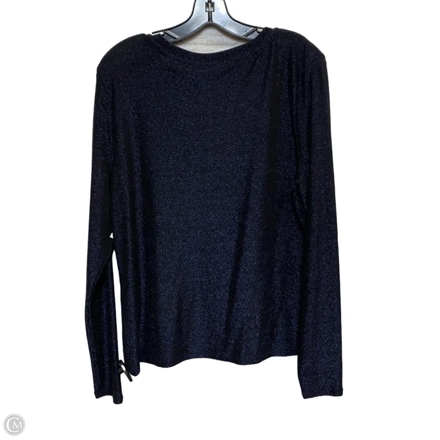 Top Long Sleeve By White House Black Market In Black & Blue, Size: Xl