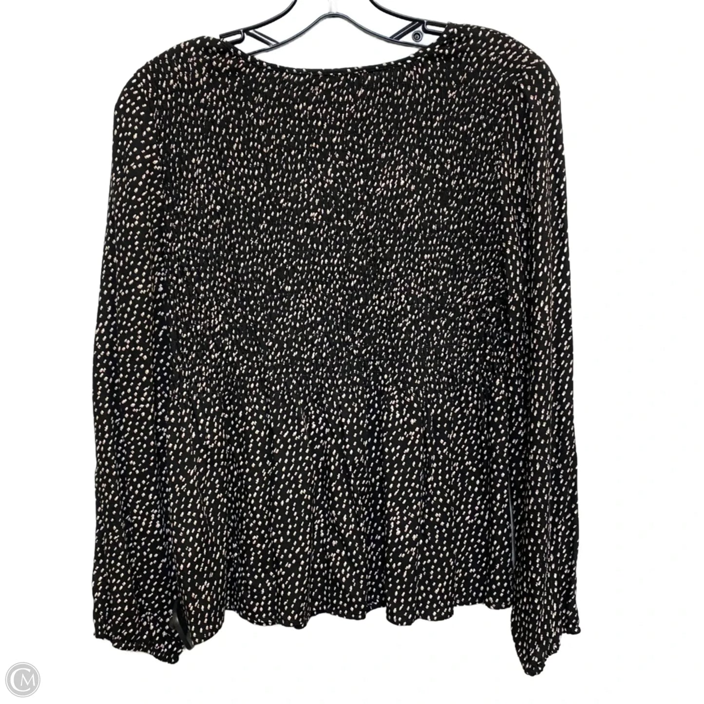 Top Long Sleeve By Kirious In Black, Size: S