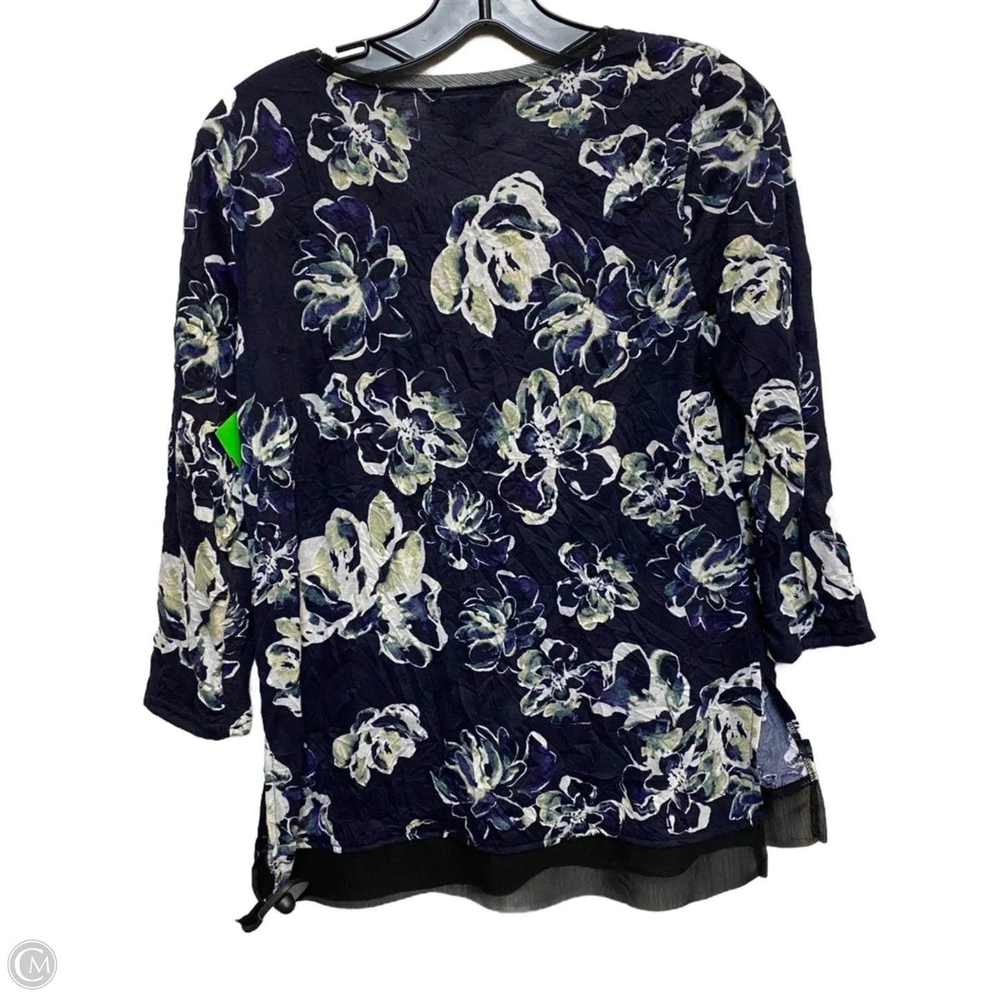 Top Long Sleeve By Simply Vera In Blue & Purple, Size: S