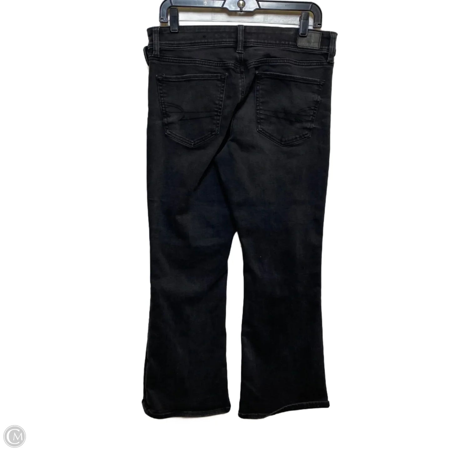 Jeans Flared By American Eagle In Black Denim, Size: 8