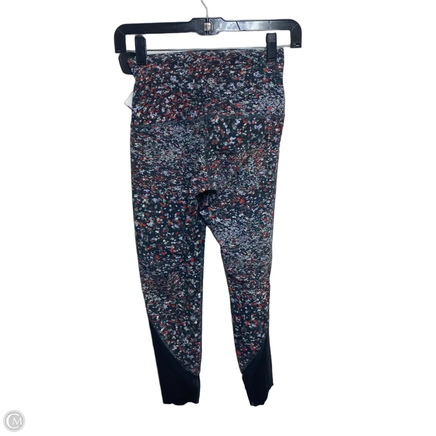 Athletic Leggings By Lululemon In Grey & Red, Size: S
