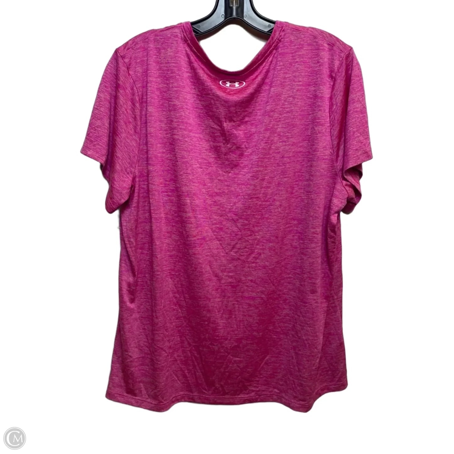 Athletic Top Short Sleeve By Under Armour In Pink, Size: 2x