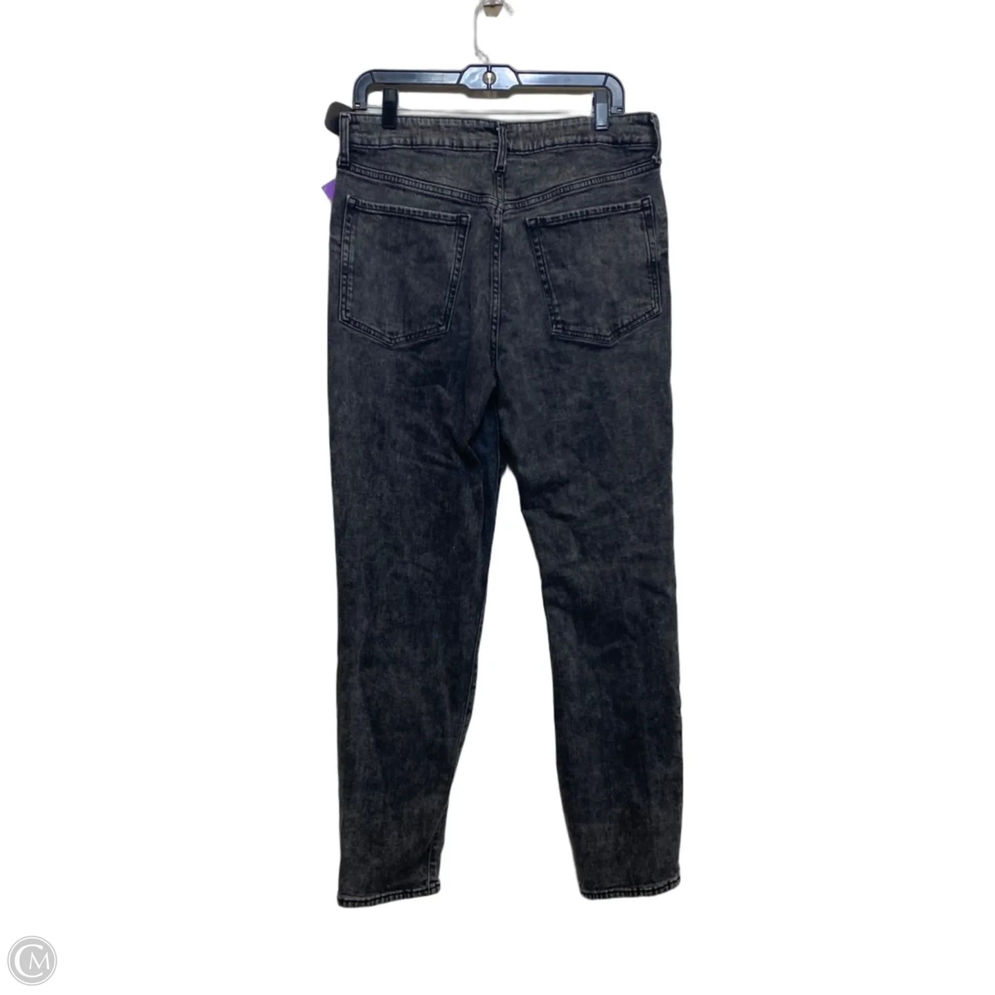 Jeans Straight By Old Navy In Black Denim, Size: 12