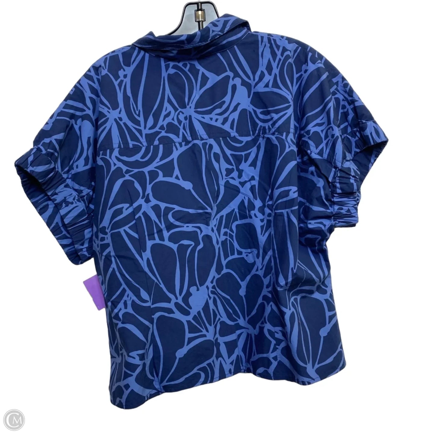 Top Short Sleeve By Banana Republic In Blue, Size: Xl