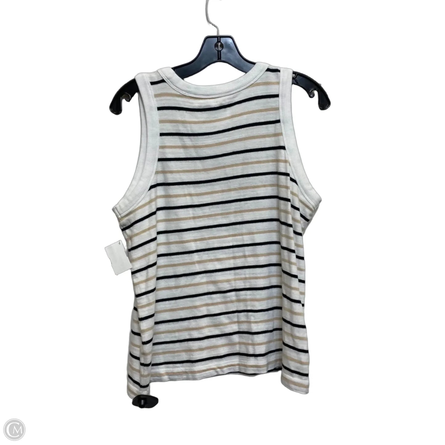 Top Sleeveless By Loft In Black & White, Size: M