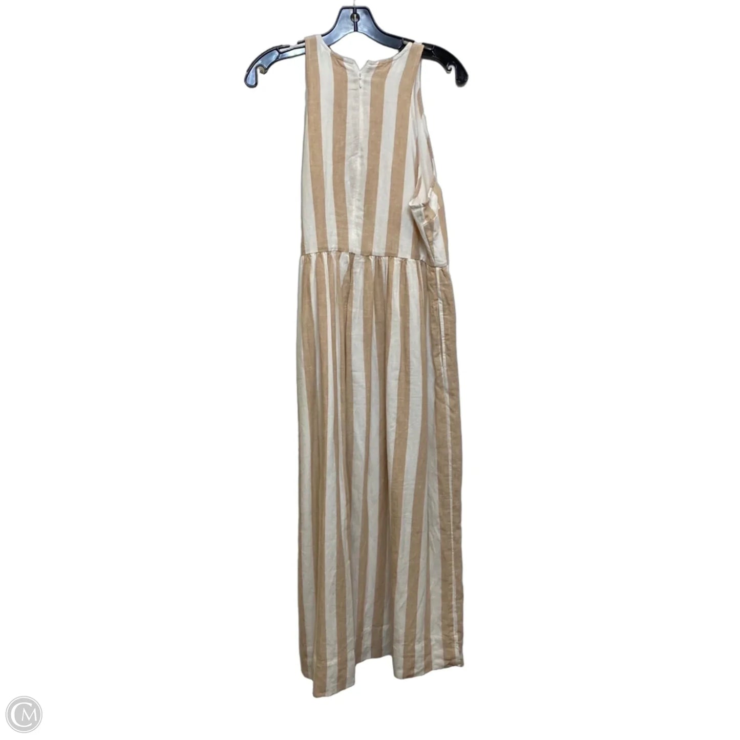Dress Casual Maxi By Crown And Ivy In Tan & White, Size: M