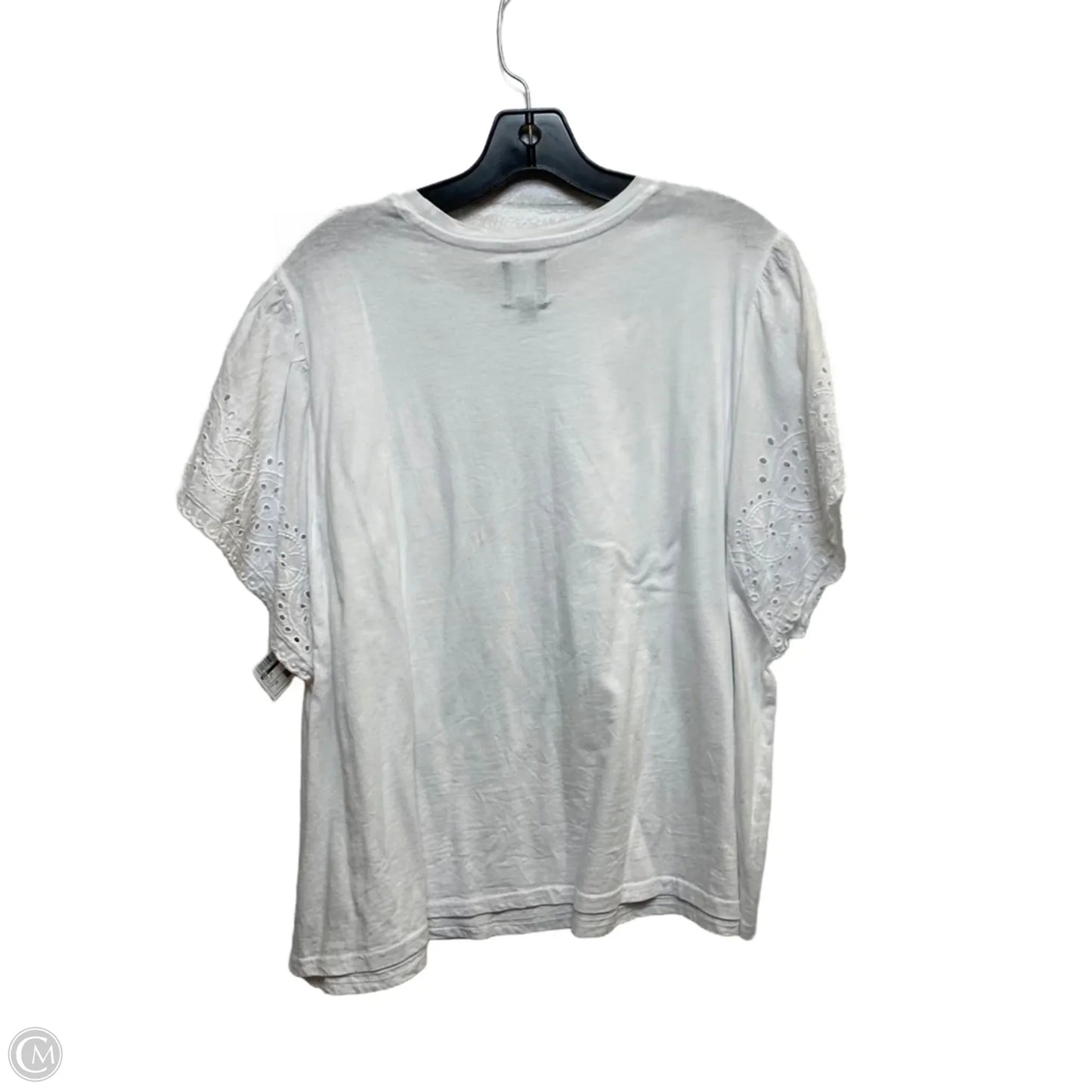 Top Short Sleeve By Gap In White, Size: 1x