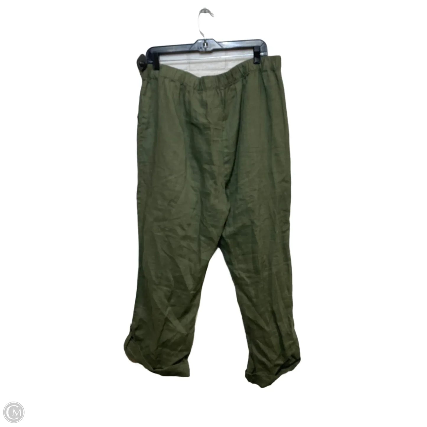 Pants Linen By Ellen Tracy In Green, Size: Xl
