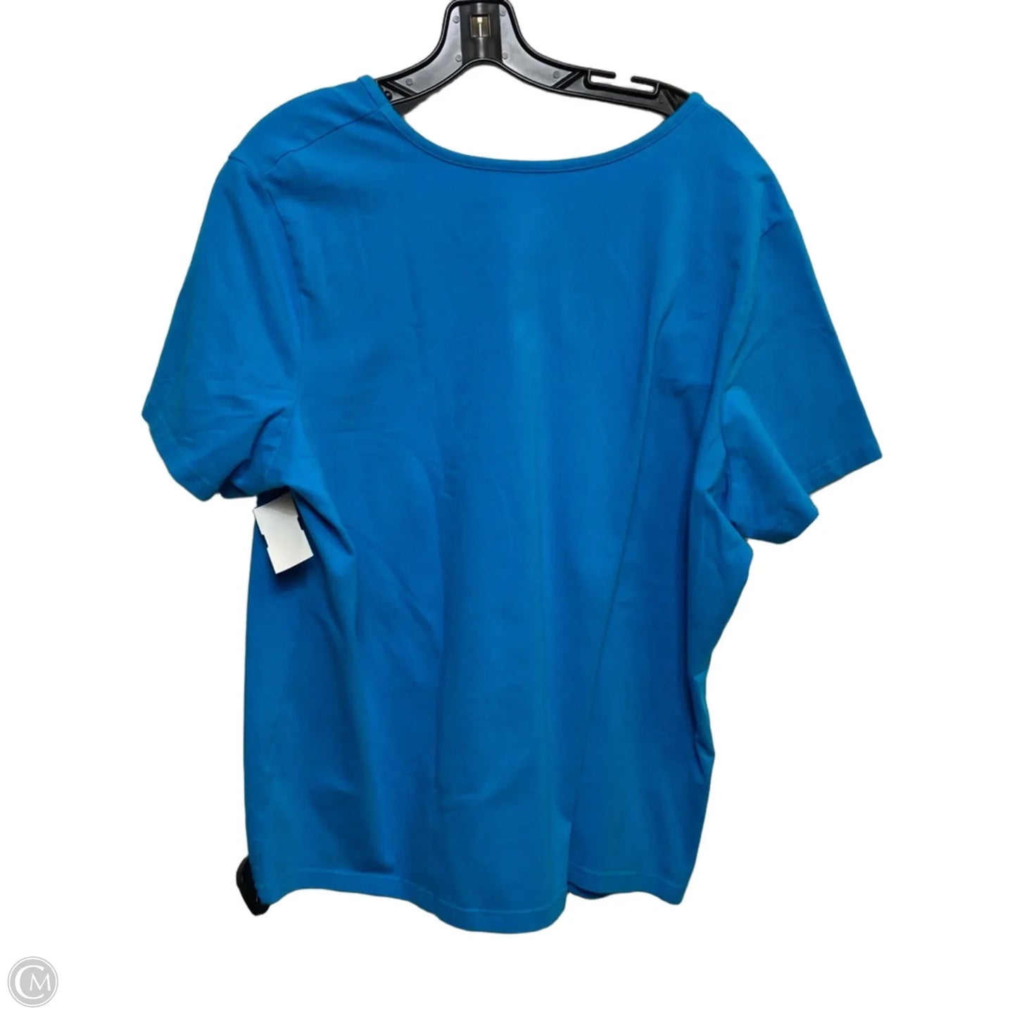 Top Short Sleeve Basic By Basic Editions In Blue, Size: 2x