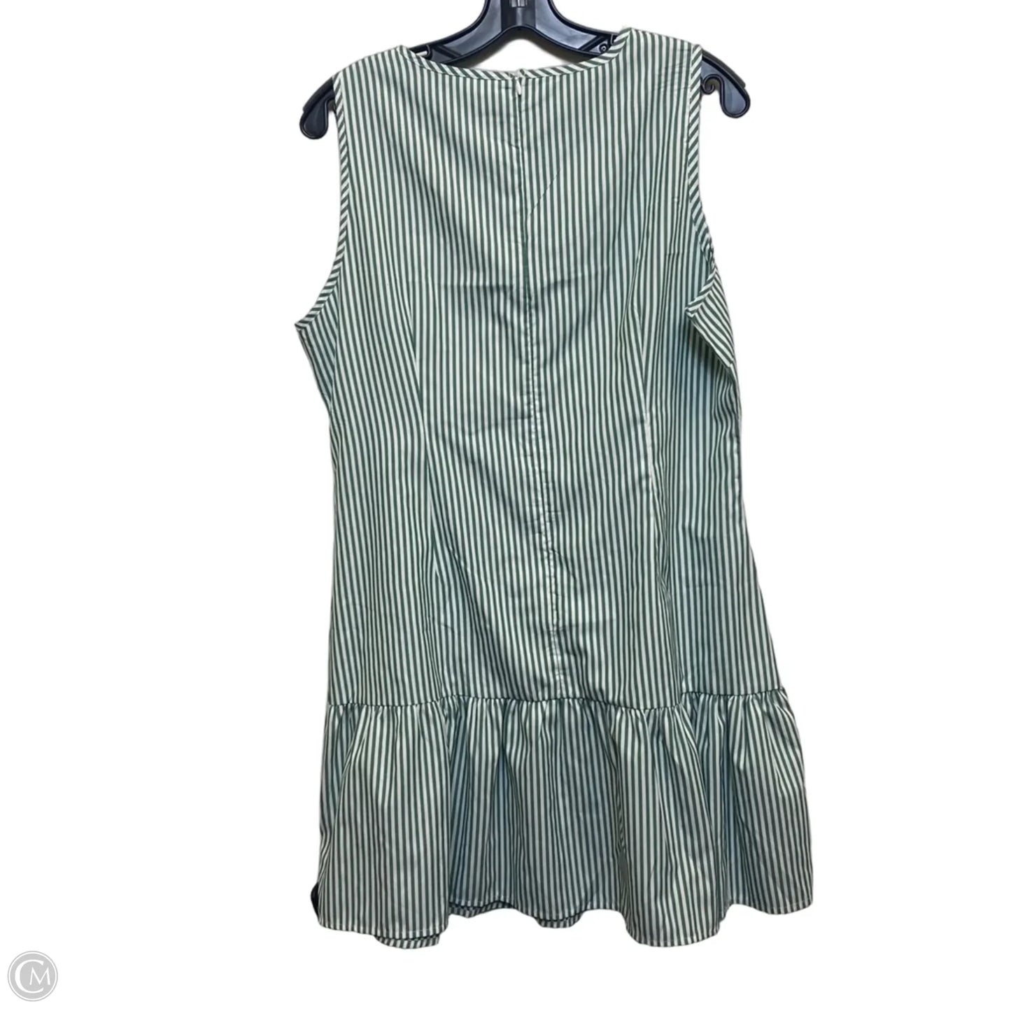 Dress Casual Short By Shein In Green & White, Size: Xl