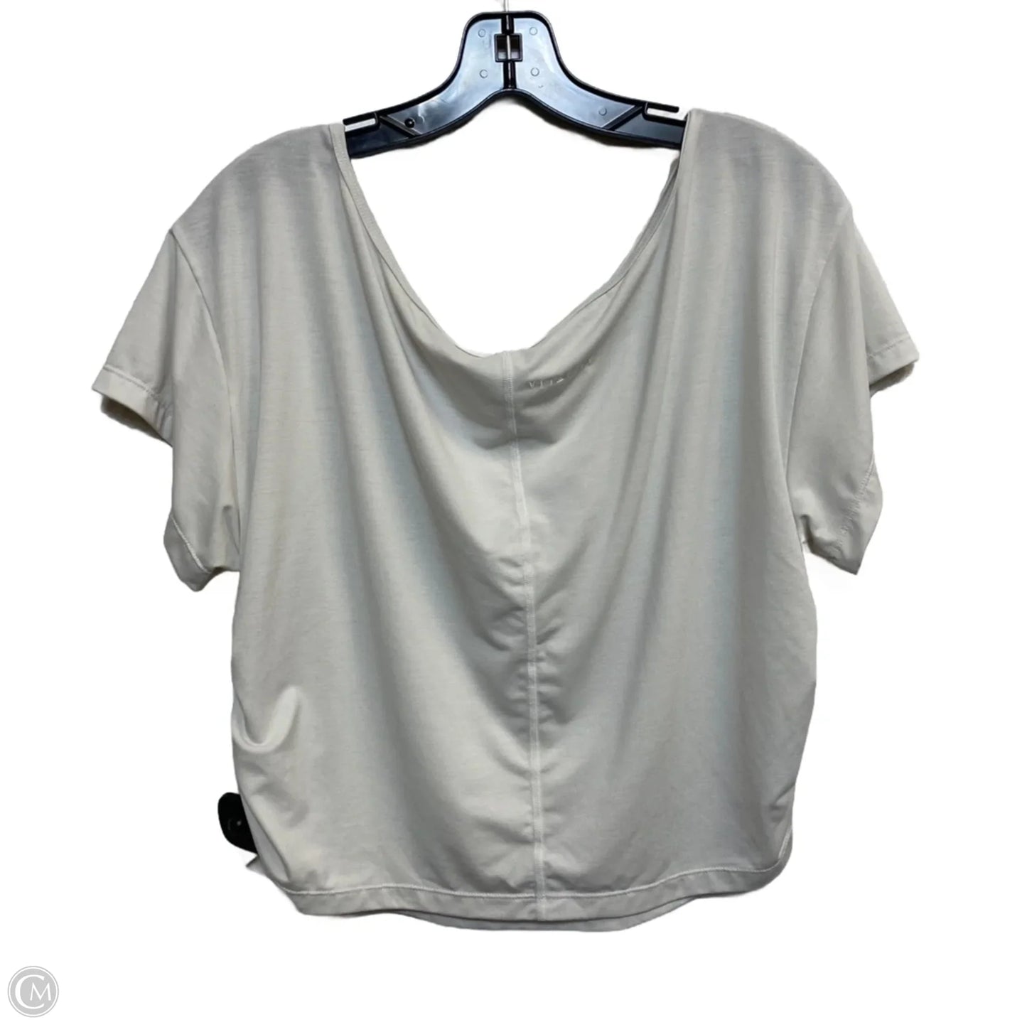 Athletic Top Short Sleeve By Vitality In Cream, Size: Xl