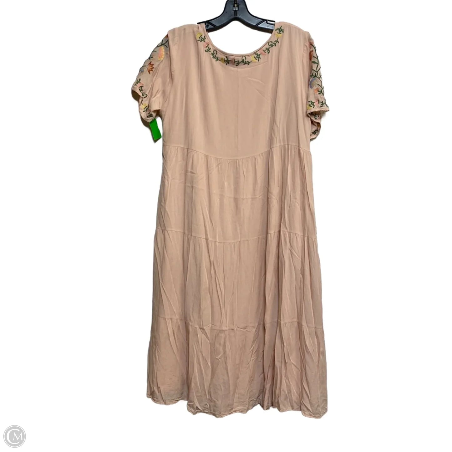 Dress Casual Midi By Orange Creek In Peach, Size: L