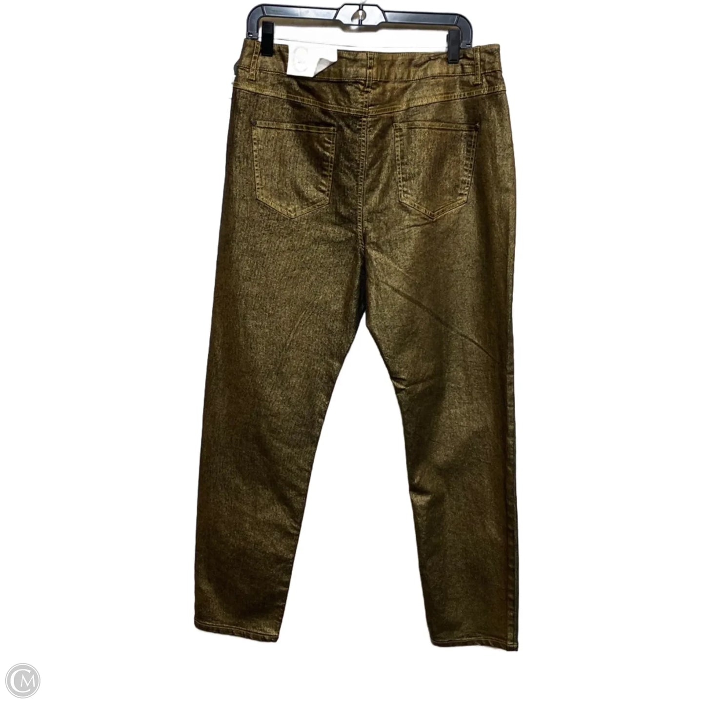 Jeans Jeggings By Cato In Black & Gold, Size: 14