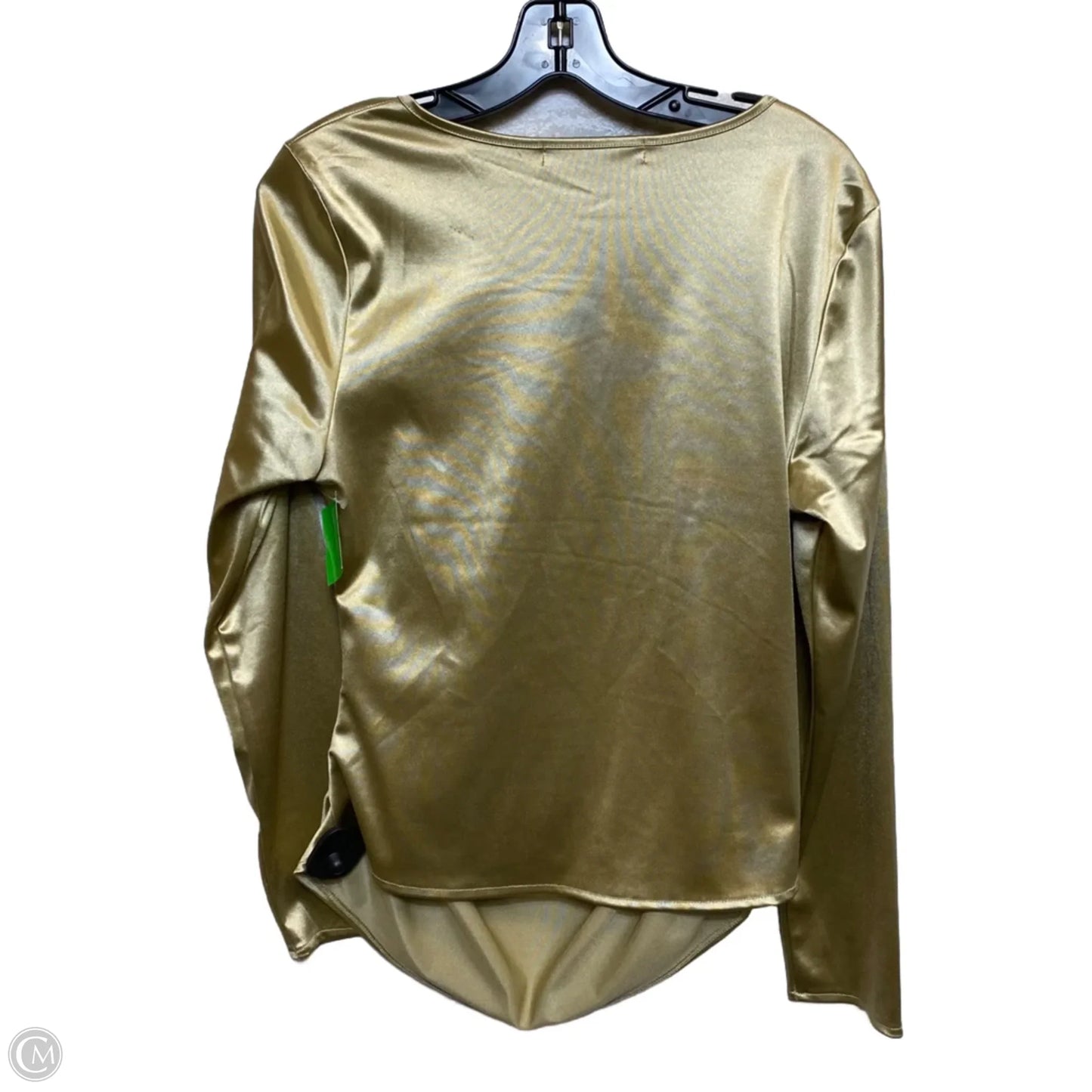 Blouse Long Sleeve By Marc New York In Gold, Size: L