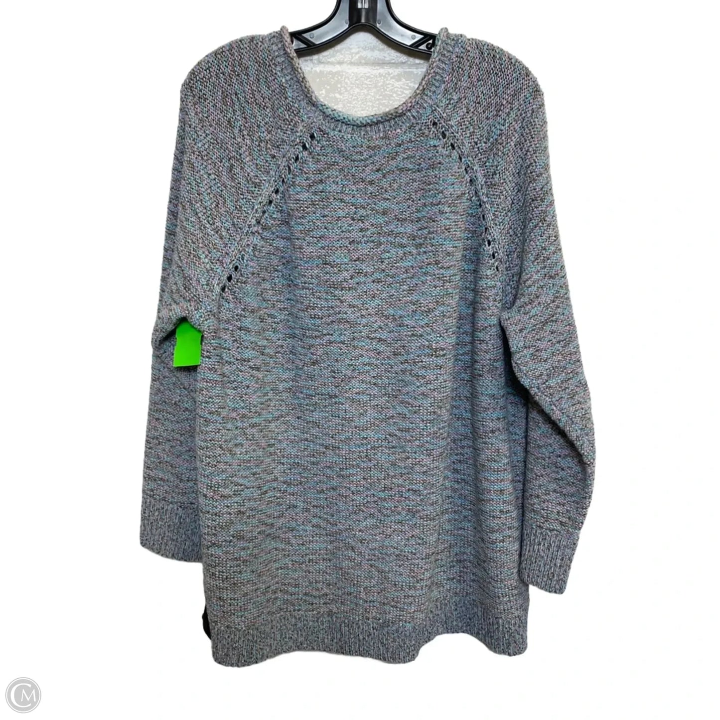 Sweater By Talbots In Blue & Purple, Size: 3x