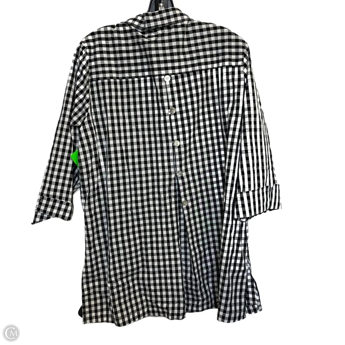 Top 3/4 Sleeve By Zac And Rachel In Black & White, Size: Xl