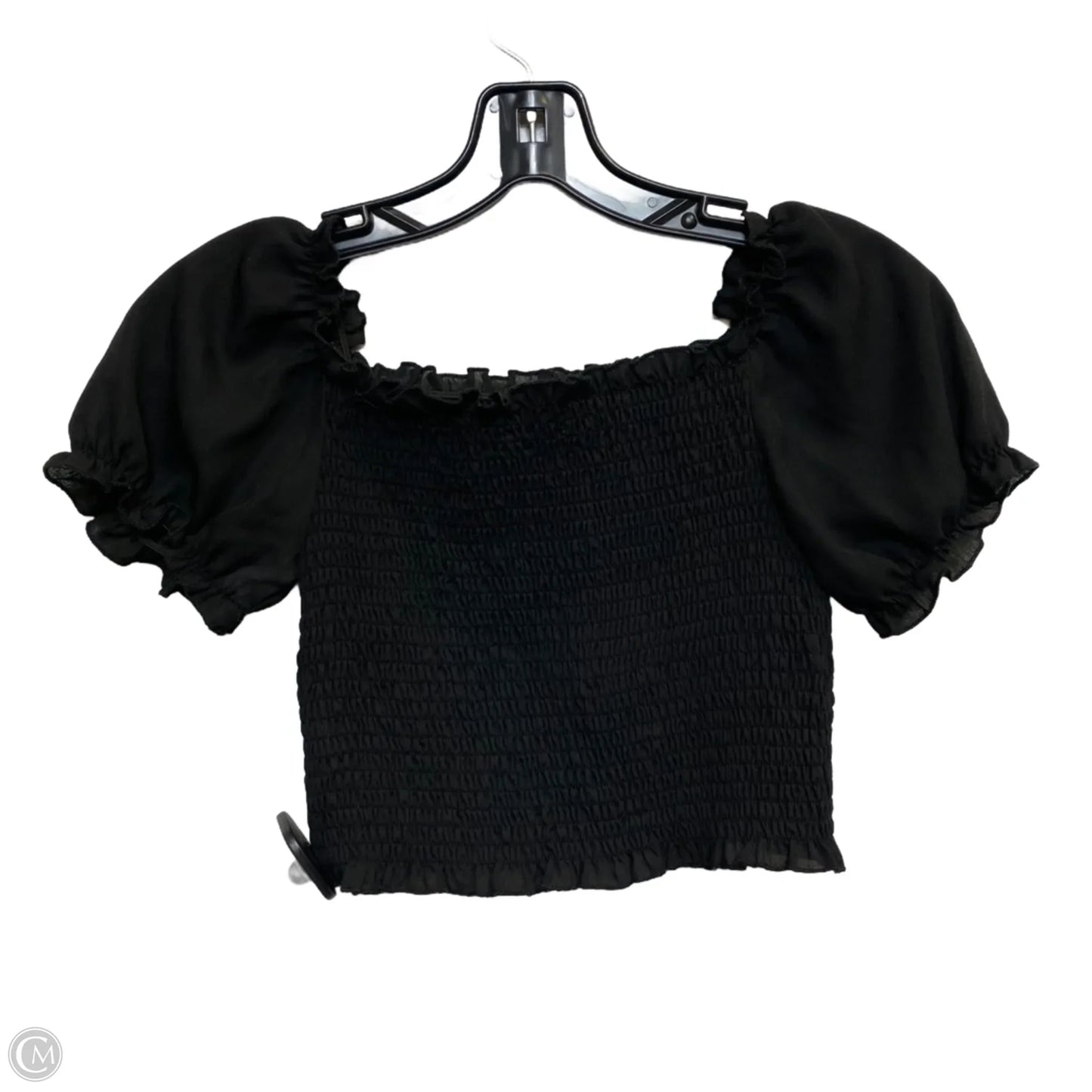Top Short Sleeve By Shein In Black, Size: S
