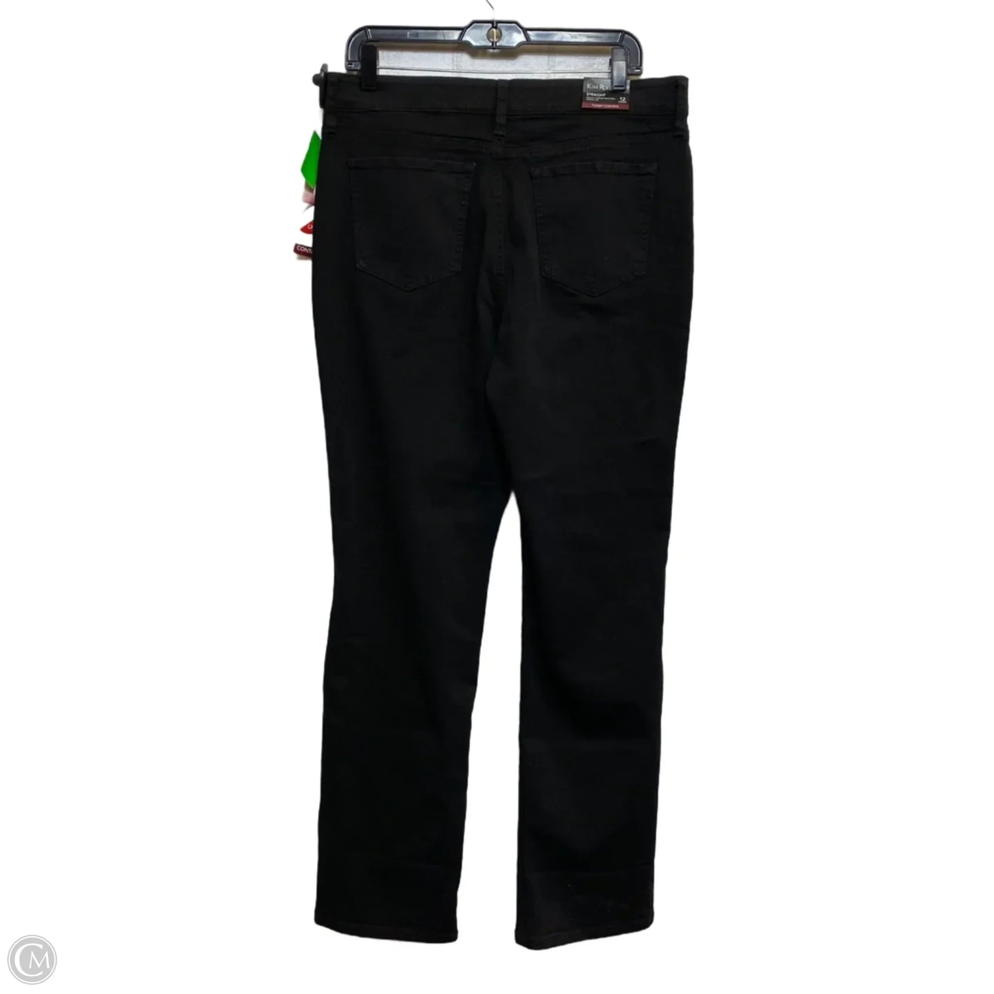 Jeans Straight By Kim Rogers In Black Denim, Size: 12