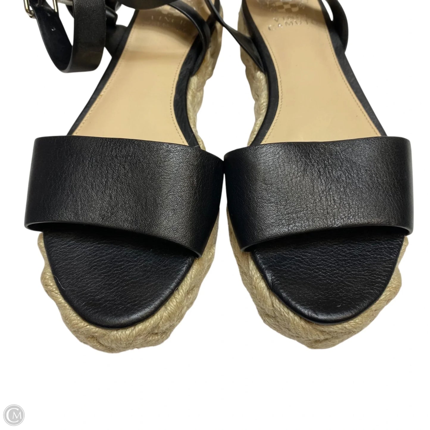 Sandals Heels Platform By Vince Camuto In Black & Cream, Size: 8.5