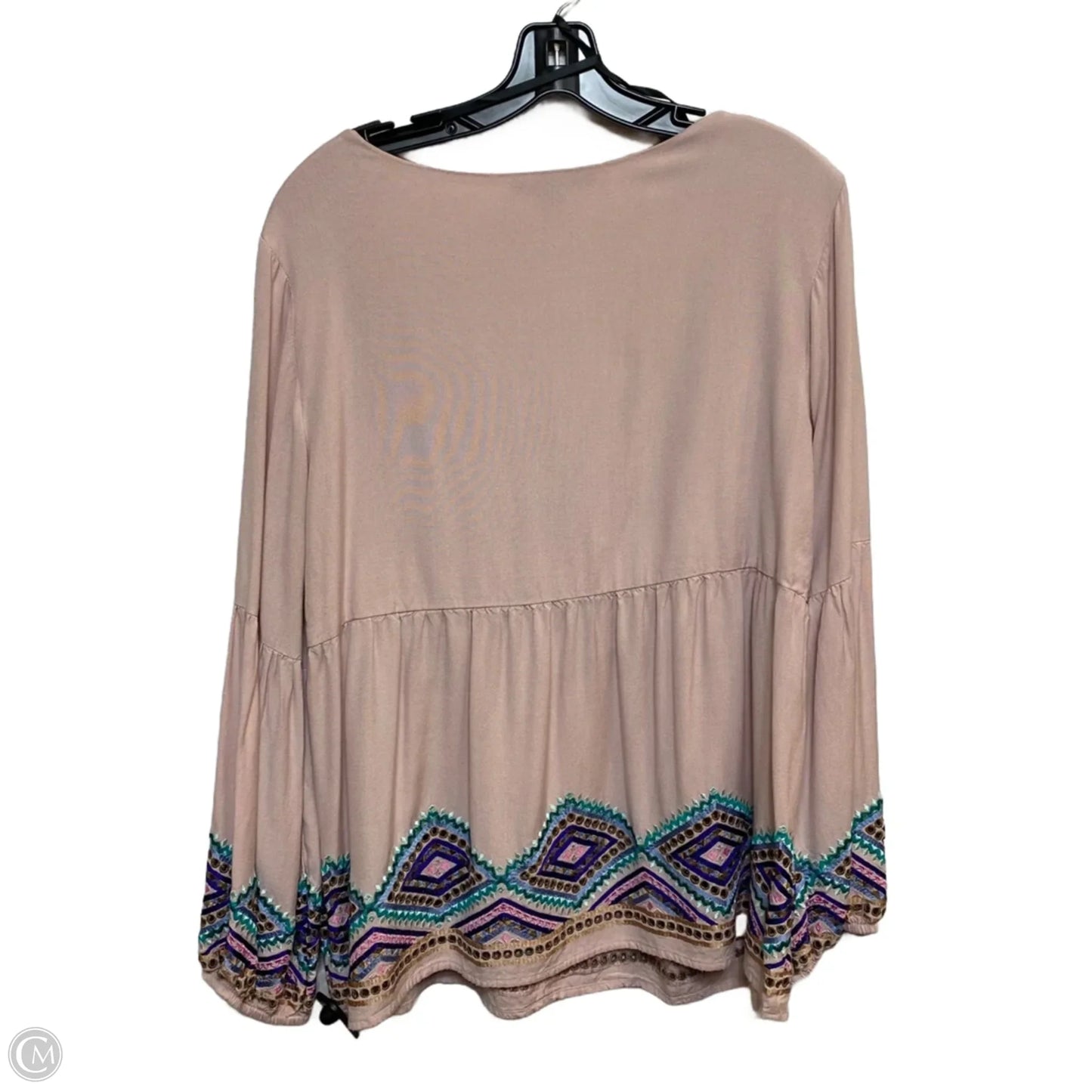 Top Long Sleeve By Boston Proper In Pink, Size: Xl