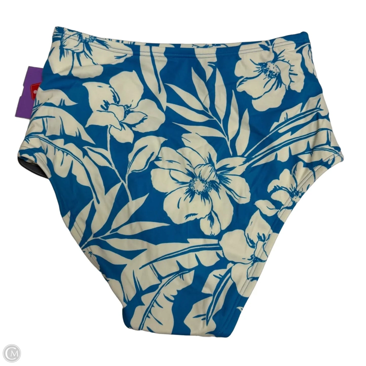 Swimsuit Bottom By Shade & Shore In Blue & White, Size: Xs