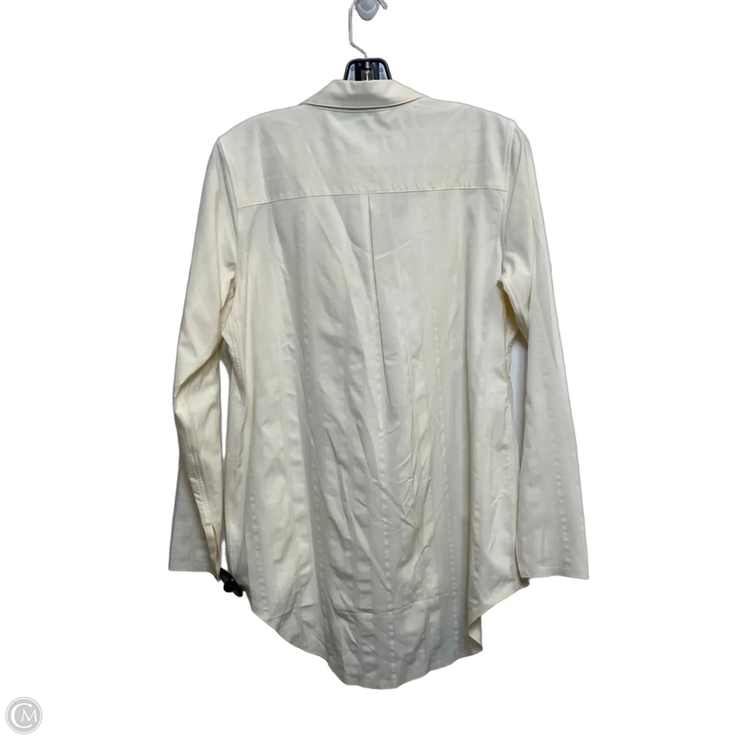 Athletic Top Long Sleeve Collar By Athleta In Cream, Size: S
