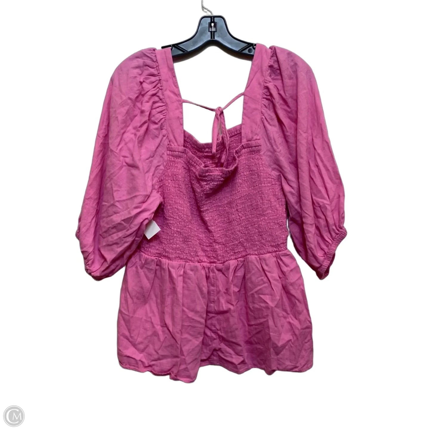Top Short Sleeve By Ava & Viv In Pink, Size: 2x