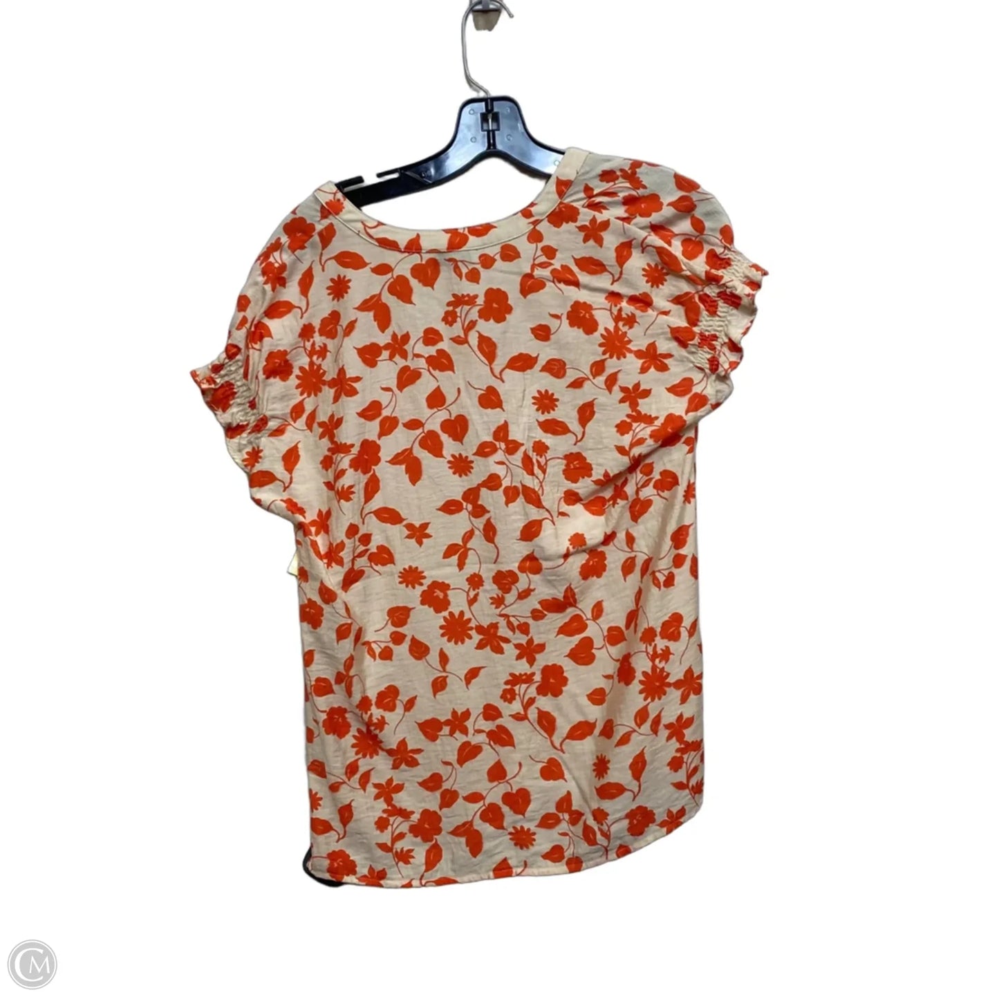 Top Short Sleeve By Prettygarden In Orange & Tan, Size: S