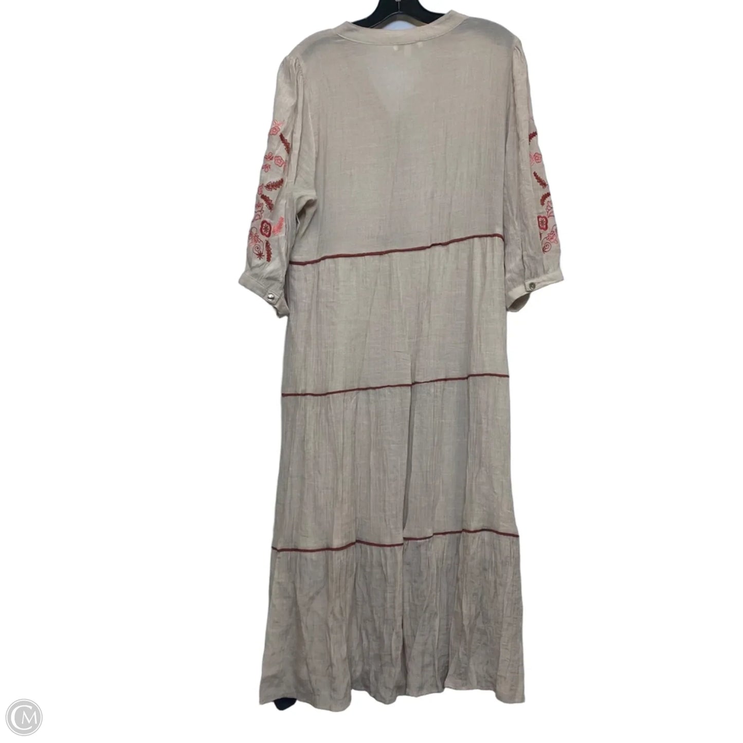 Dress Casual Midi By FIG + FLOWER In Red & Tan, Size: Xl