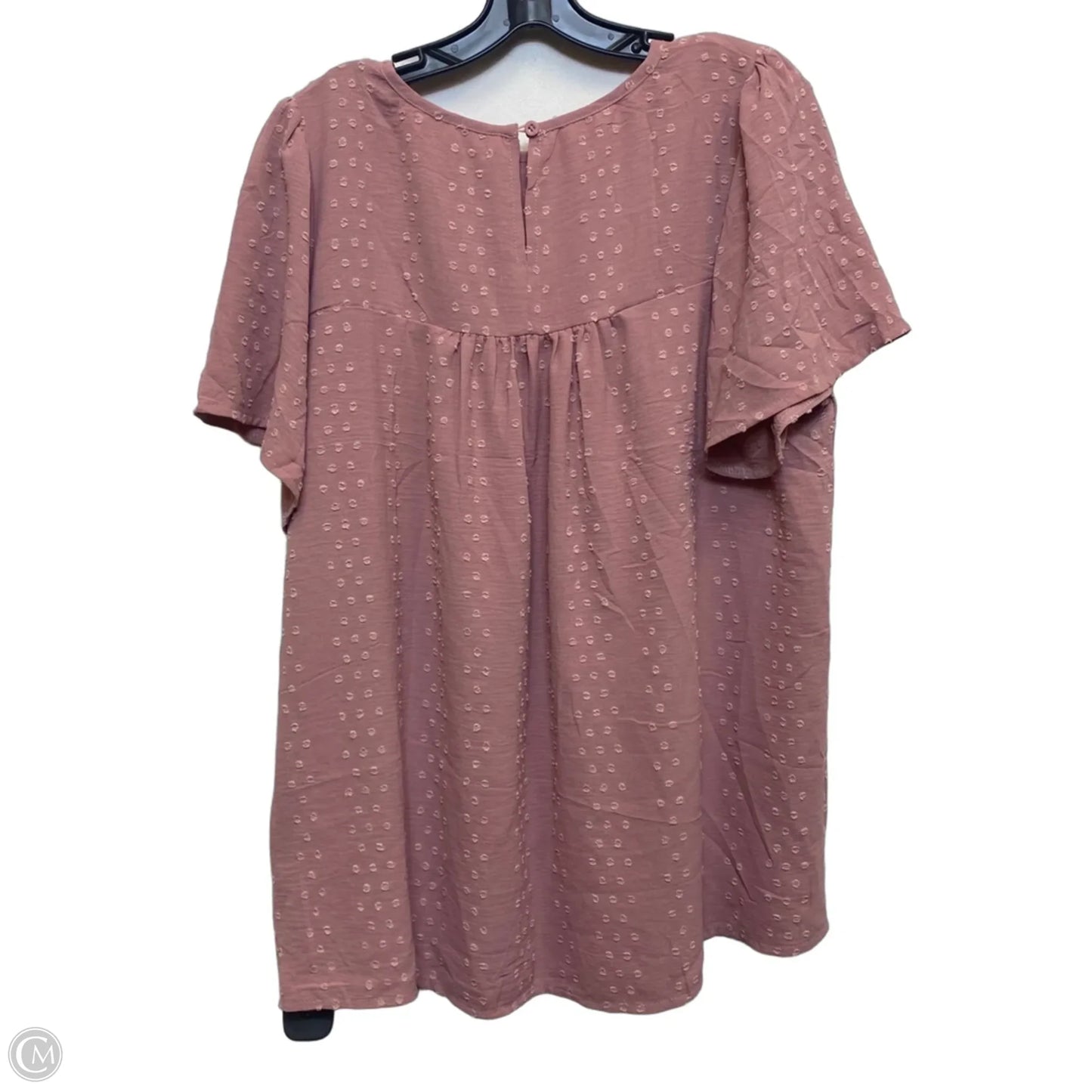 Top Short Sleeve By Cmf In Pink, Size: 2x