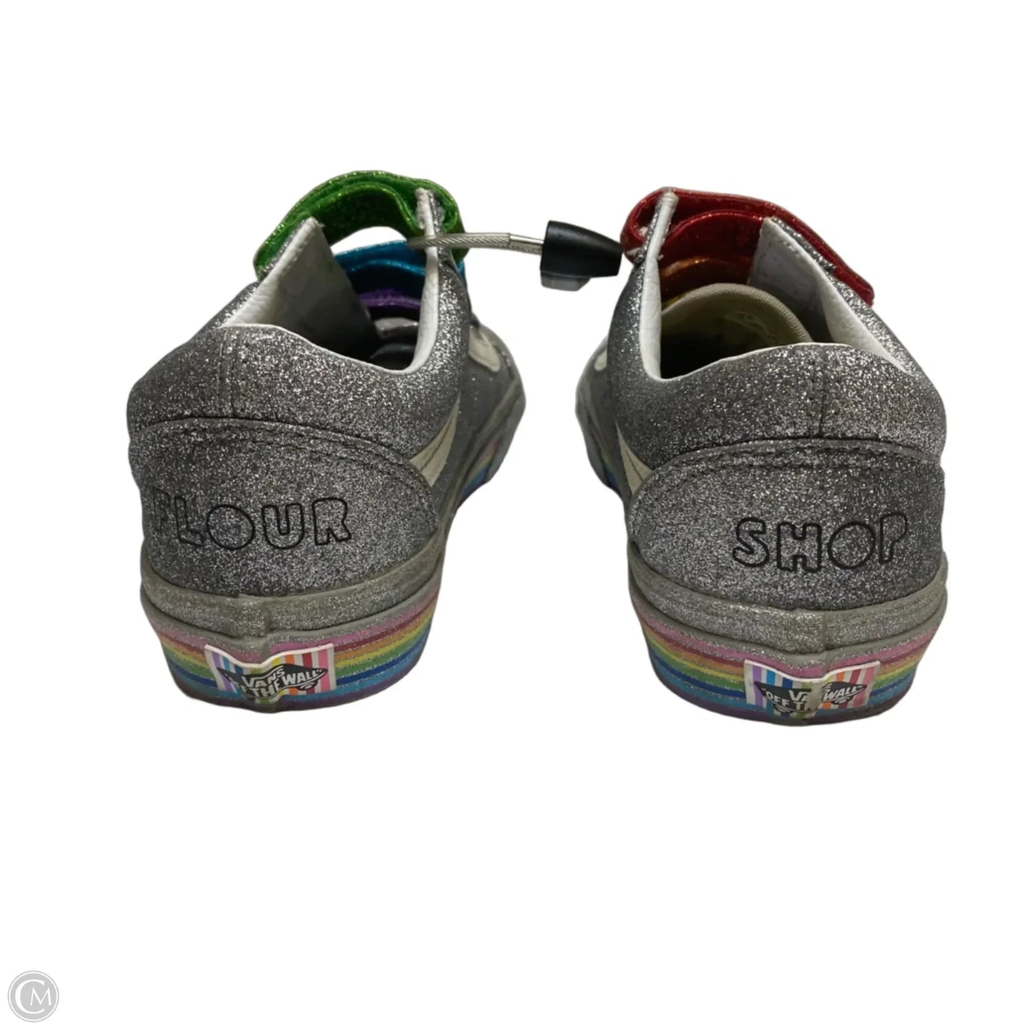 Shoes Flats By Vans In Silver, Size: 8