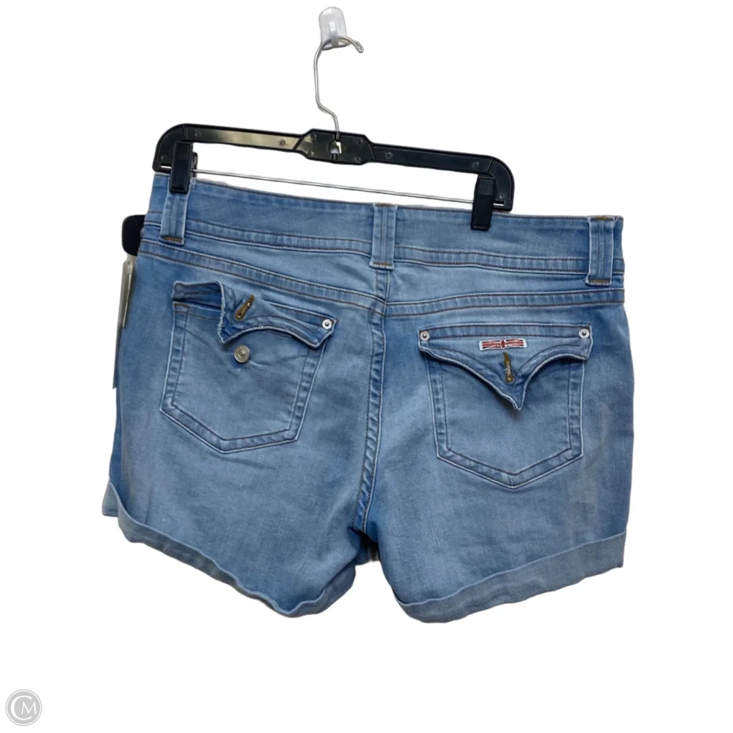 Shorts Designer By Hudson In Blue Denim, Size: 14