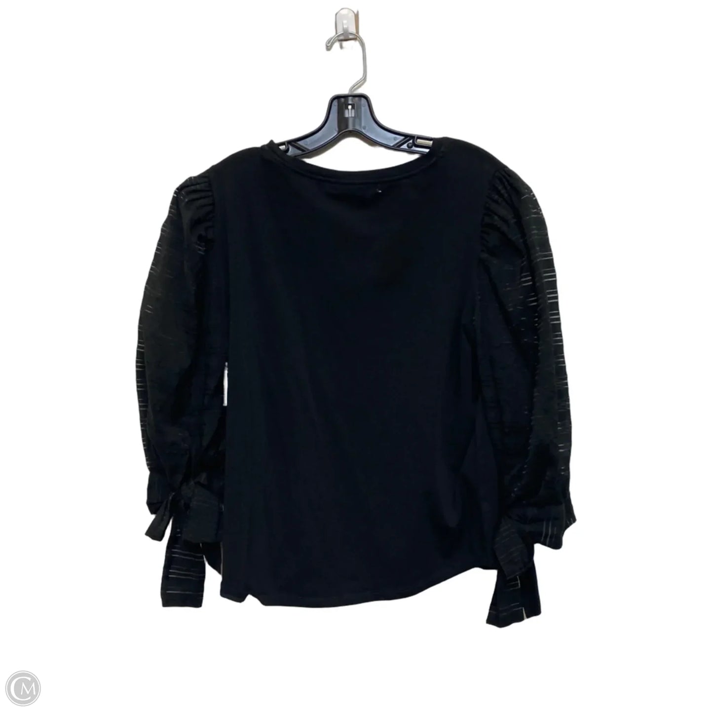 Top 3/4 Sleeve By Chicos In Black, Size: L