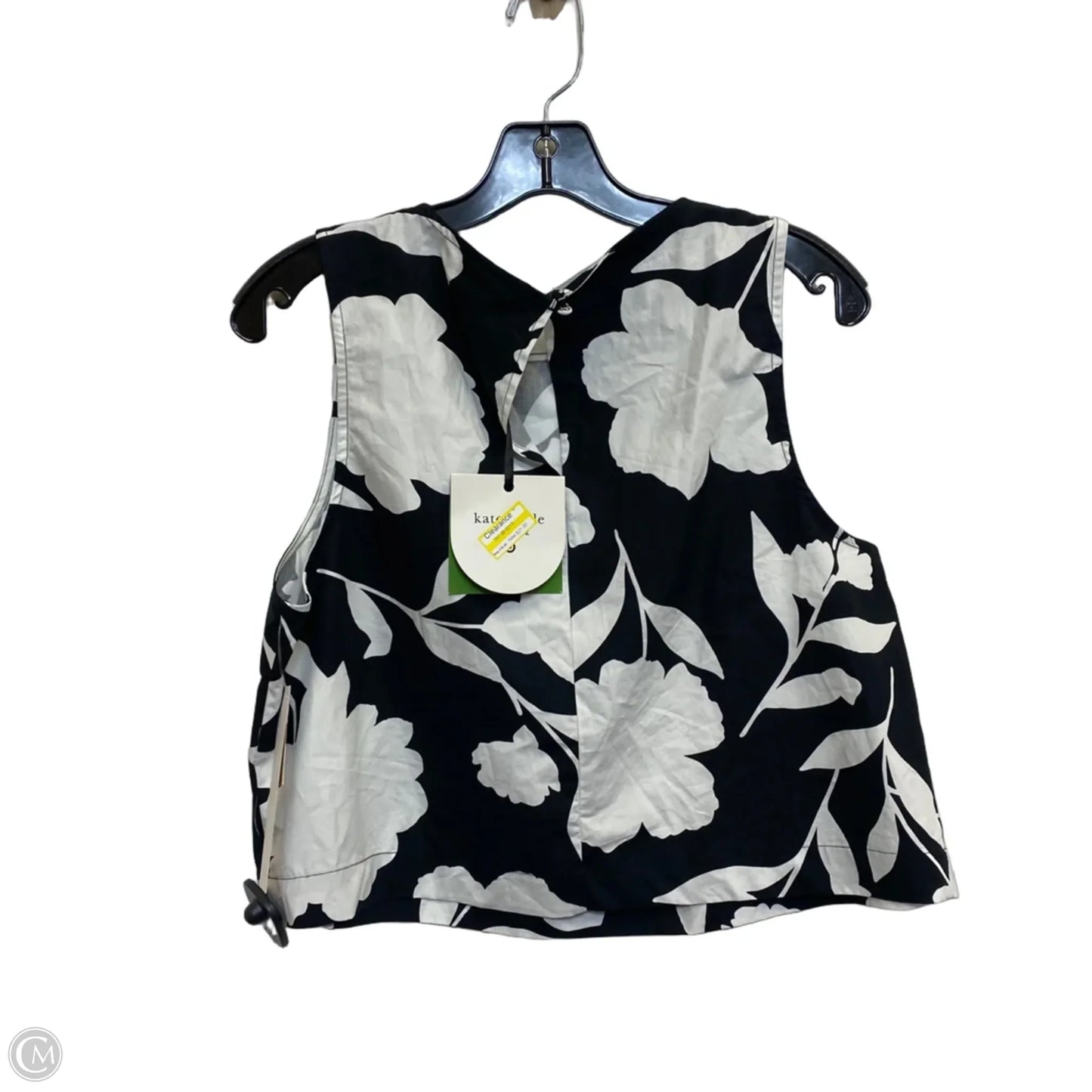 Top Sleeveless Designer By Kate Spade In Black & White, Size: M