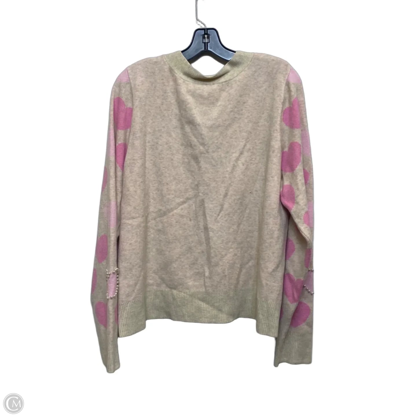 Sweater Cardigan By Crown And Ivy In Pink & Tan, Size: Xxl