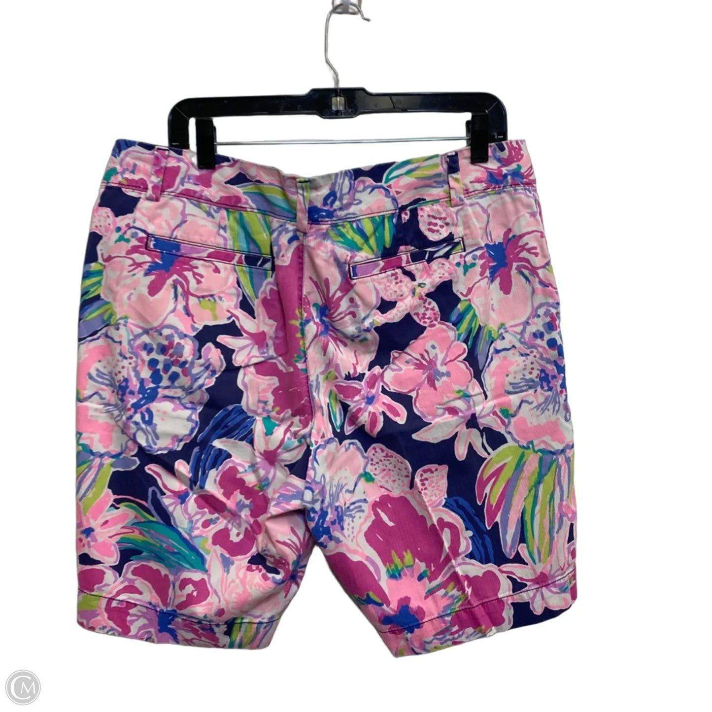 Shortalls Designer By Lilly Pulitzer In Blue & Pink, Size: 14