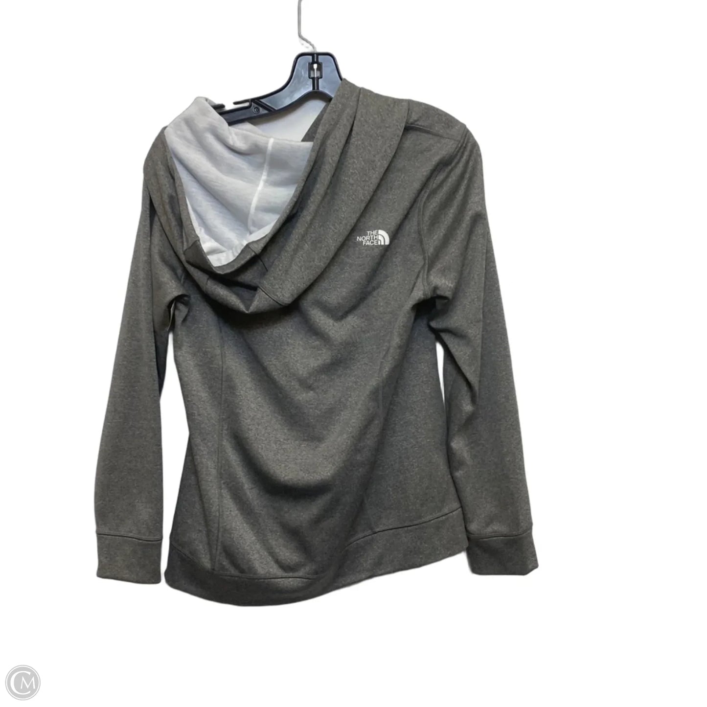 Athletic Sweatshirt Hoodie By The North Face In Grey, Size: M