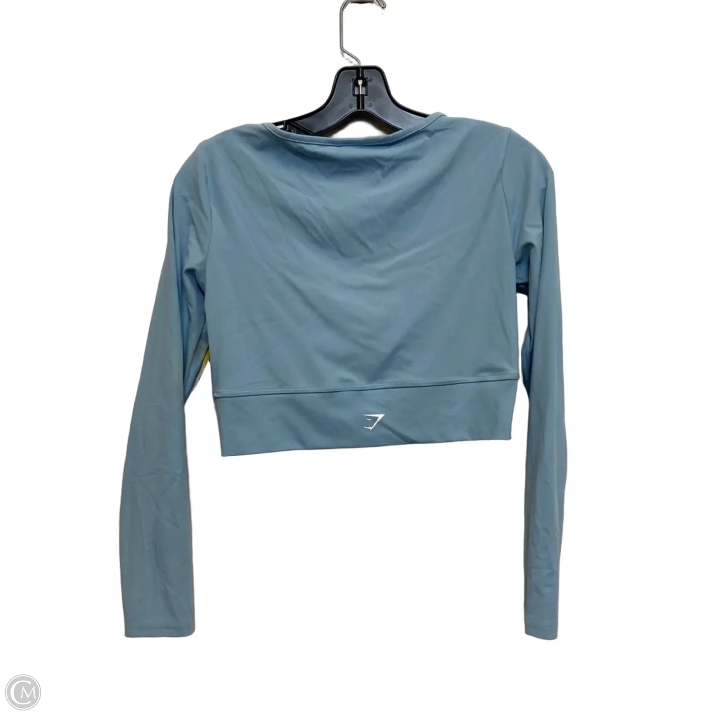 Athletic Top Long Sleeve Crewneck By Gym Shark In Blue, Size: S