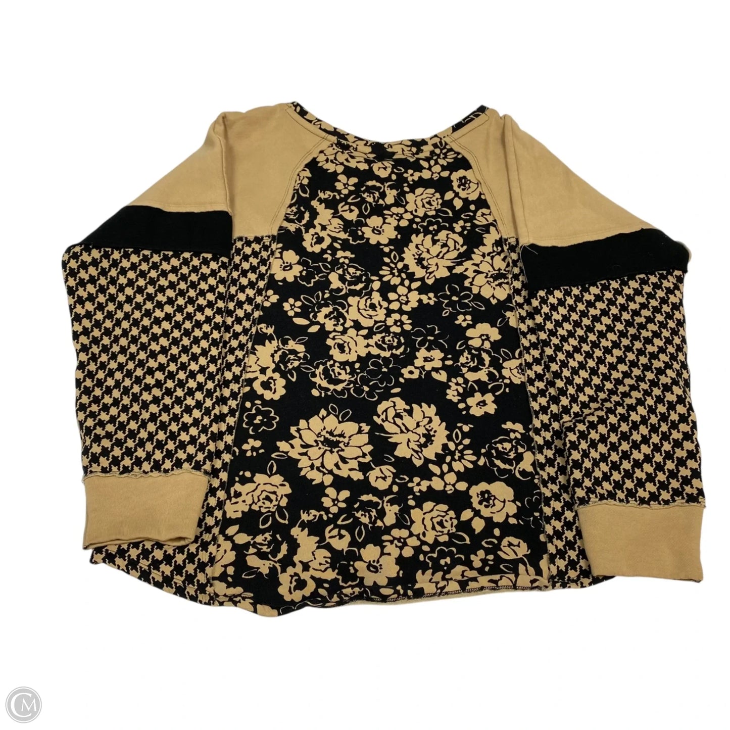 Sweatshirt Crewneck By Cato In Black & Brown, Size: L