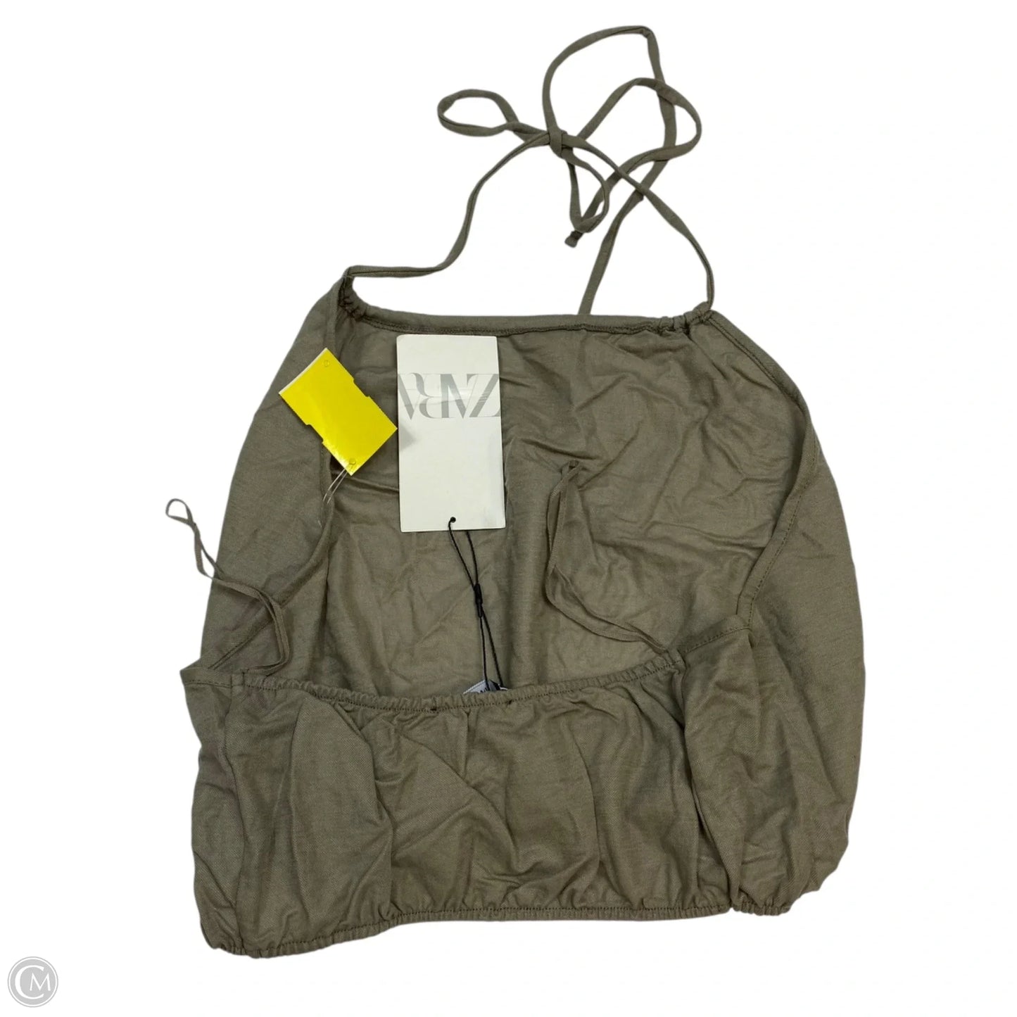 Top Sleeveless By Zara In Tan, Size: M