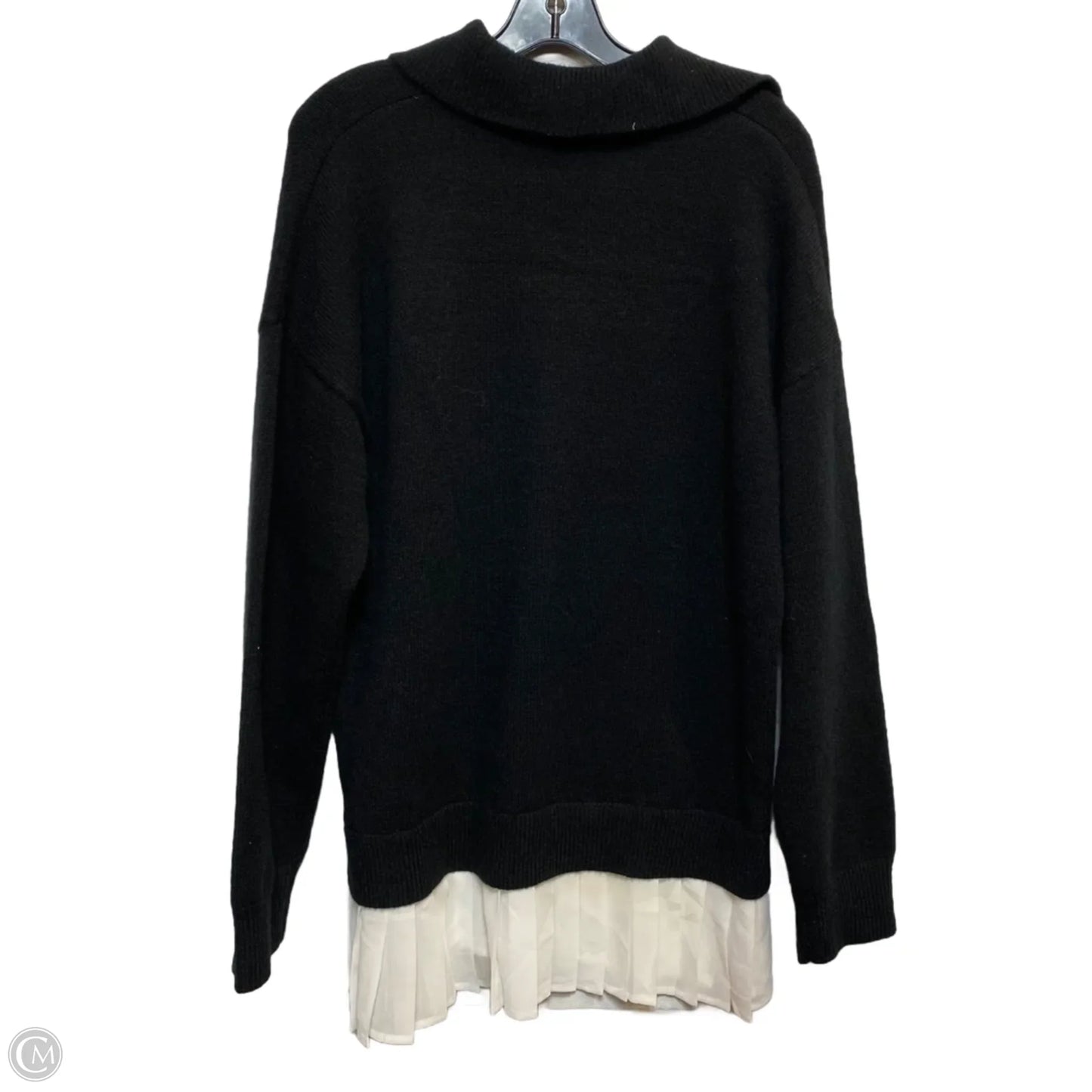 Sweater By Forever 21 In Black & White, Size: L