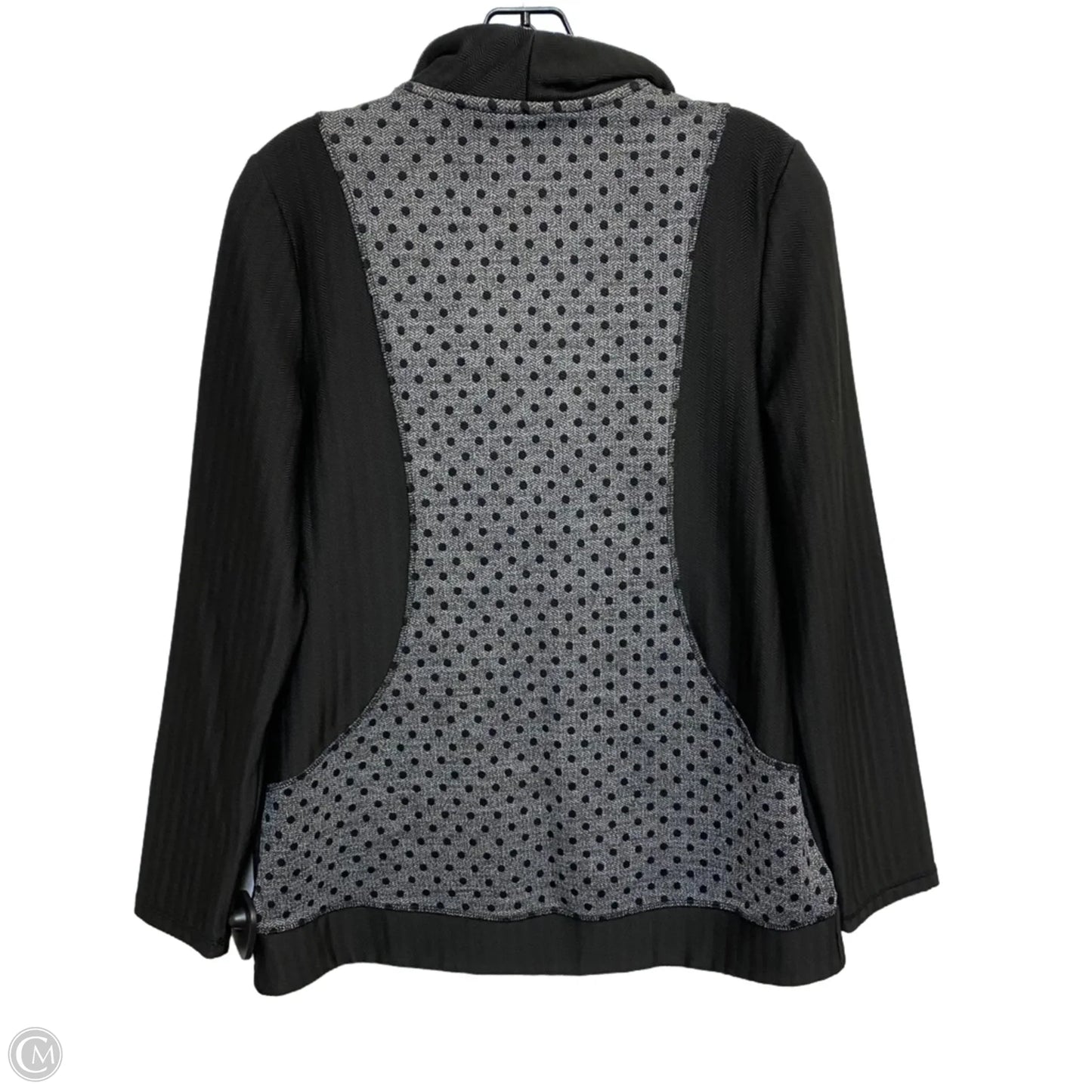 Athletic Jacket By Zenergy By Chicos In Black & Grey, Size: S