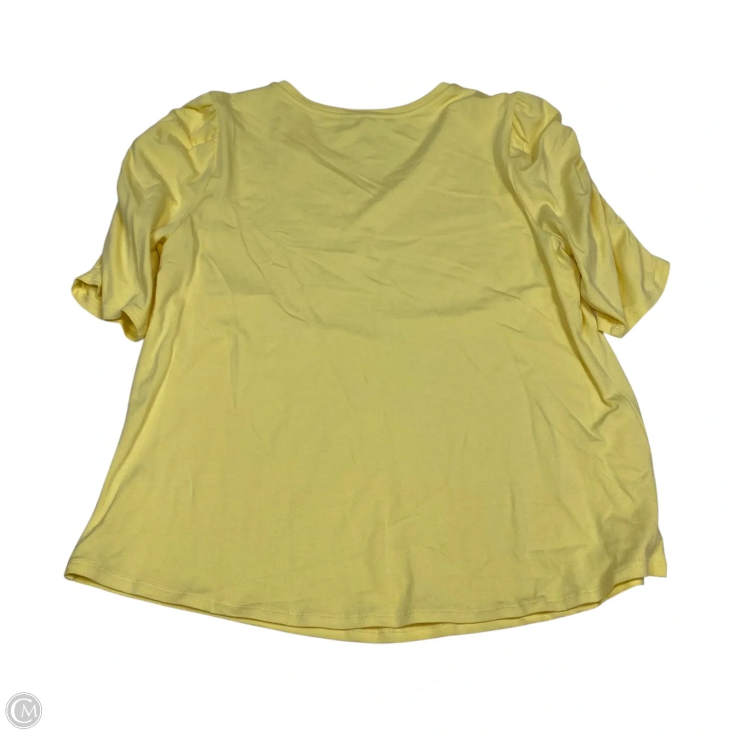 Top Short Sleeve By Cato In Yellow, Size: L