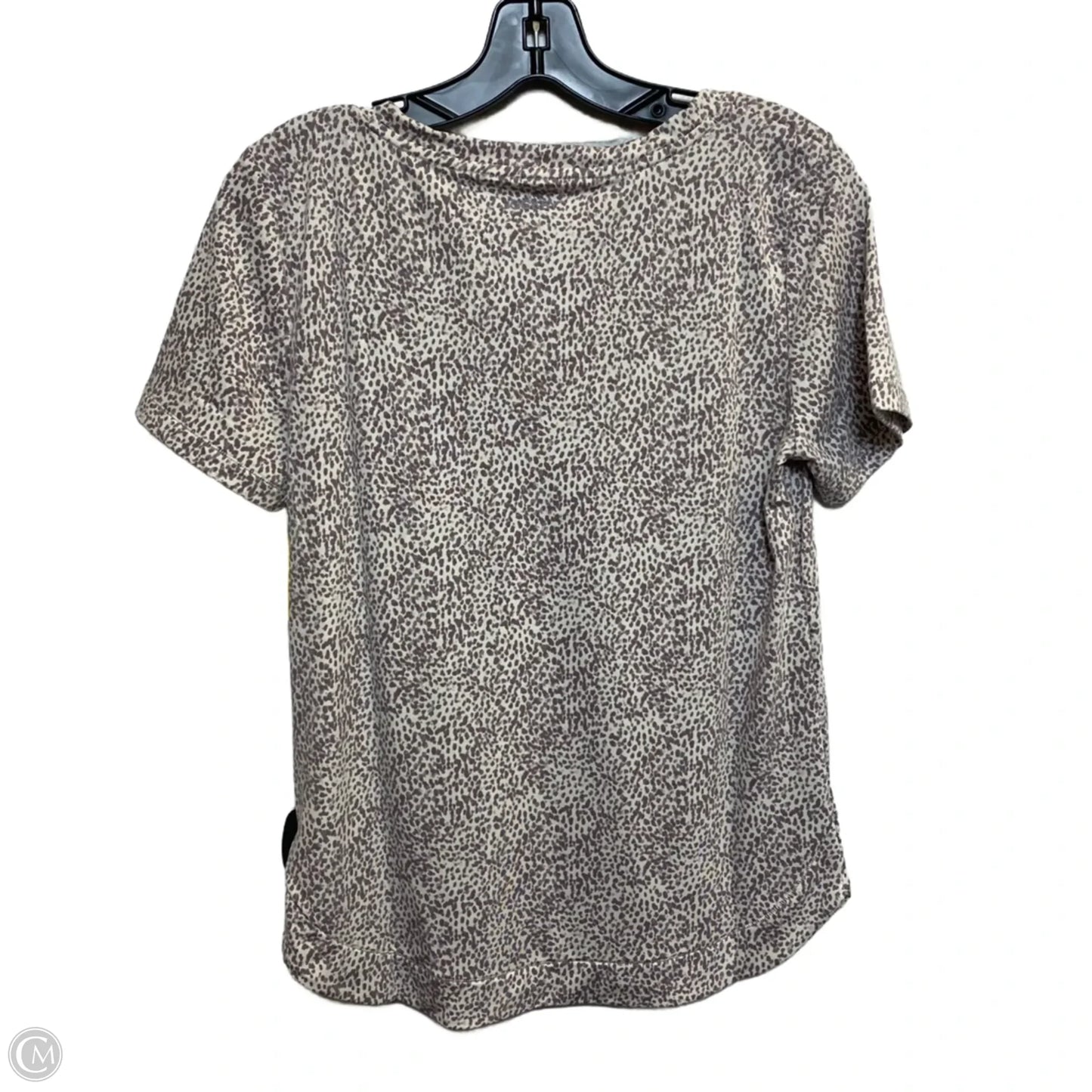 Athletic Top Short Sleeve By Jockey In Brown & Cream, Size: S