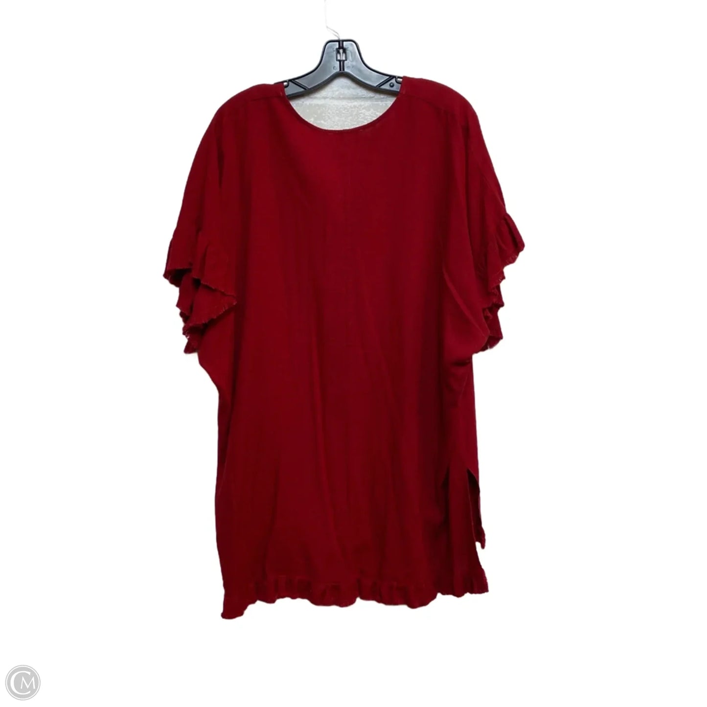 Top Short Sleeve By Umgee In Red, Size: 1x