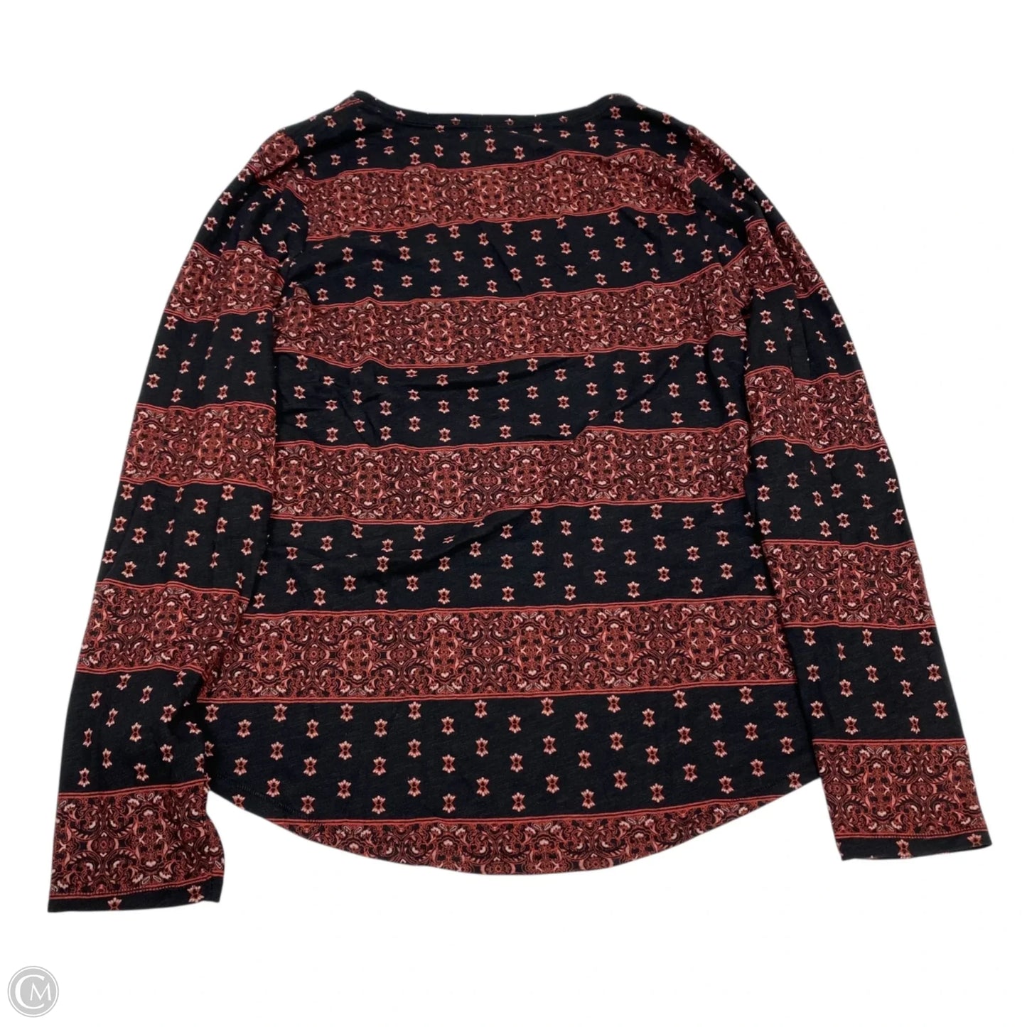 Top Long Sleeve By Sonoma In Black & Red, Size: M