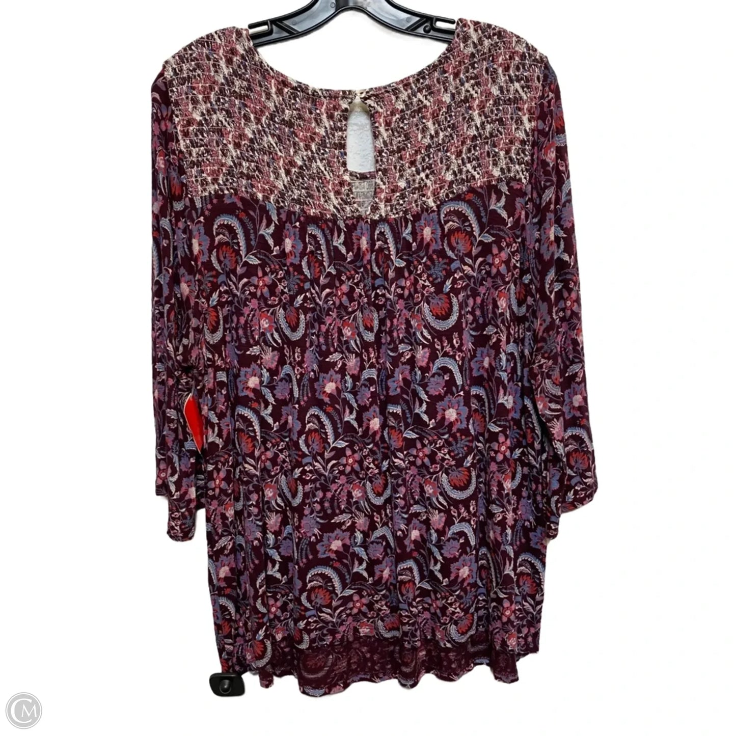 Top 3/4 Sleeve By Lucky Brand In Purple, Size: 2x