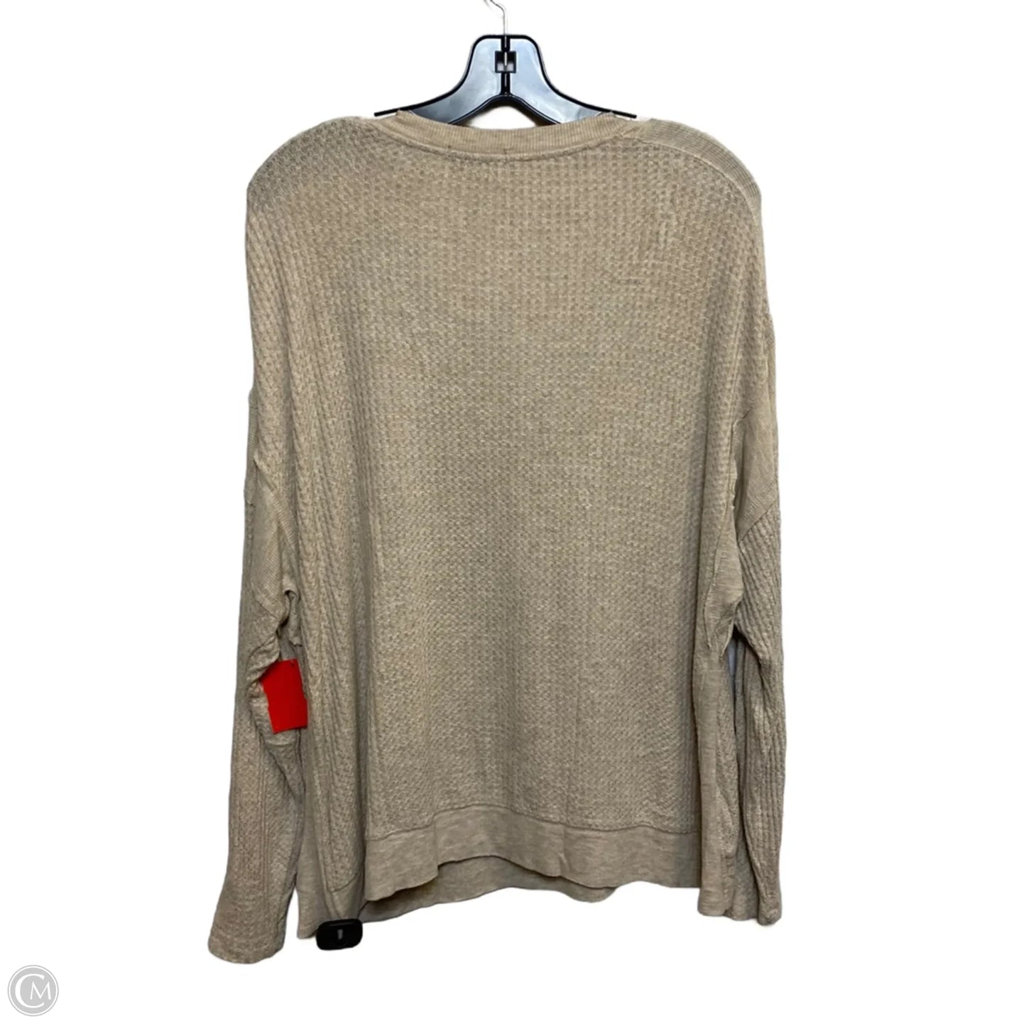 Top Long Sleeve By Democracy In Tan, Size: L