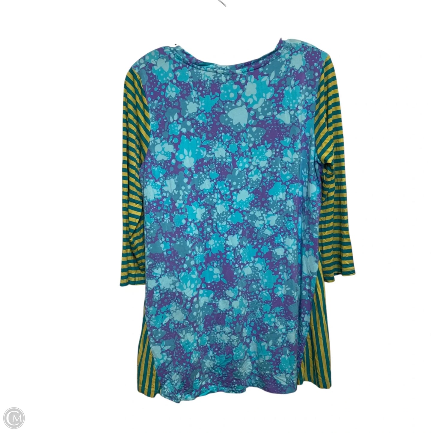 Top 3/4 Sleeve By Logo In Multi-colored, Size: M